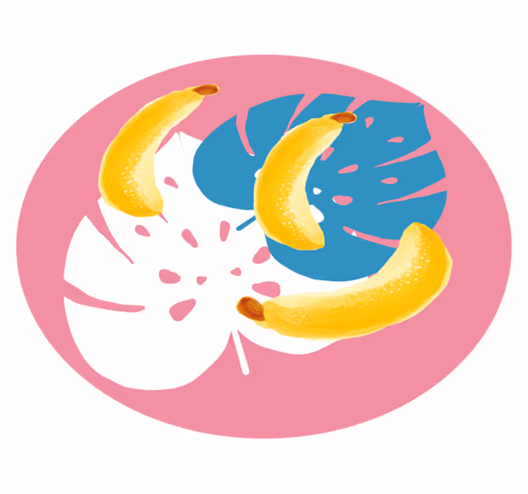 Tropisch bananenmotief vinyl vloerkleed keuken - TenStickers