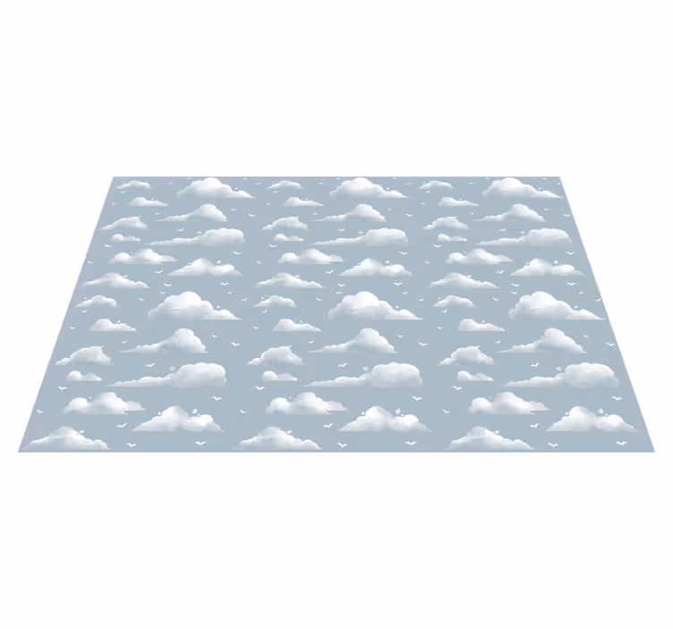 Bewolkte luchtpatroon vinyl tapijt baby - TenStickers