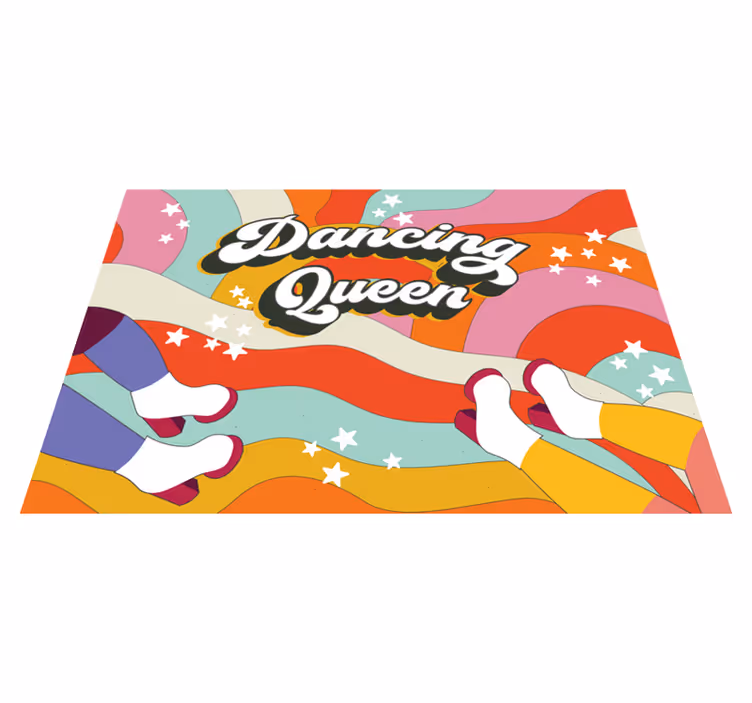 Vinyl tapijt voor meer kinderen dansende koningin patroon - TenStickers