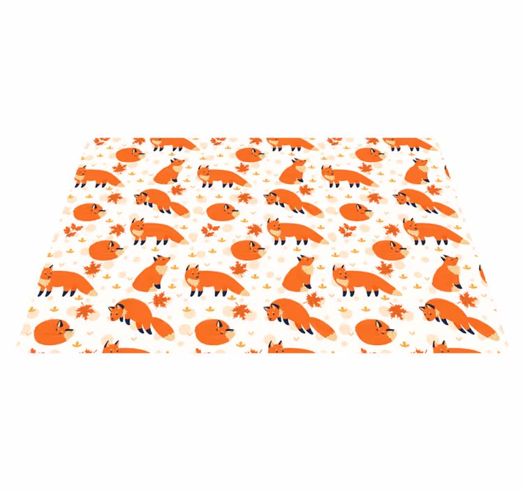 Schattige vospatronen vinyl tapijt baby - TenStickers