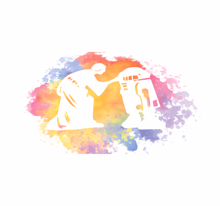 Aquarella galactic saga vinyl tapijt tiener - TenStickers