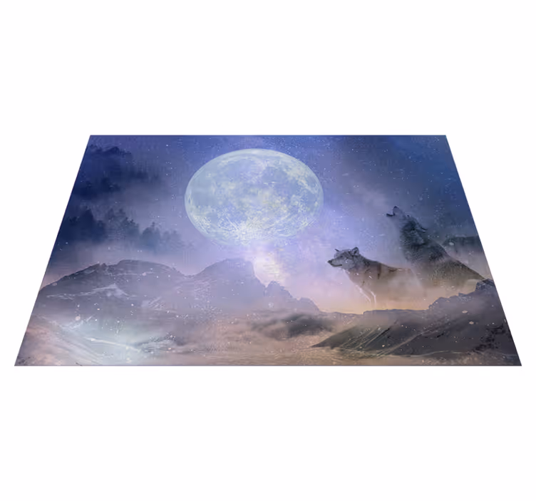 Majestueus maanlicht vinyl tapijt natuur - TenStickers