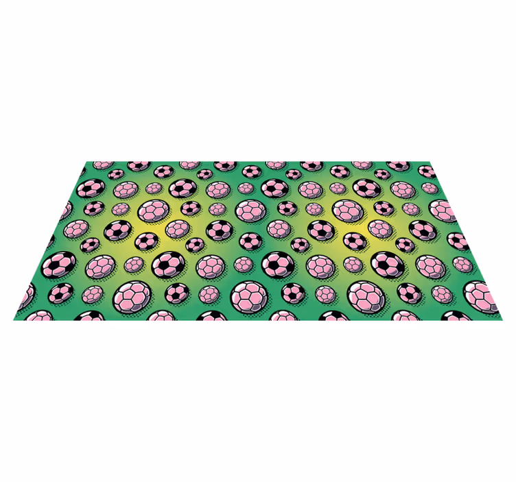 Charmante voetballen vinyl tapijt tiener - TenStickers