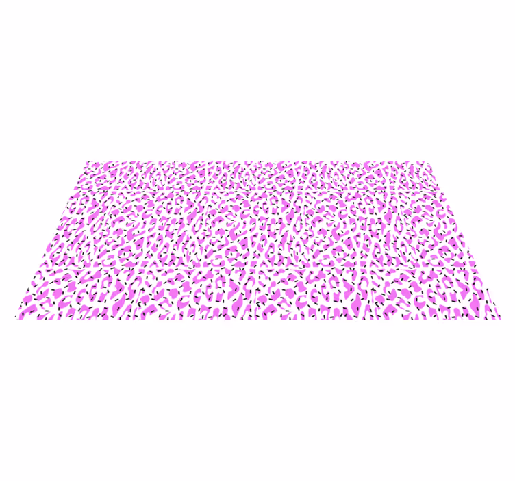 Fuchsia luipaardpatroon vinyl tapijt dierenprint - TenStickers