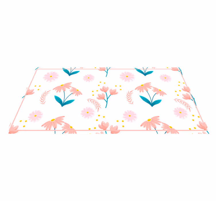 Bloemige lentebloei vinyl tapijt bloemen en planten - TenStickers