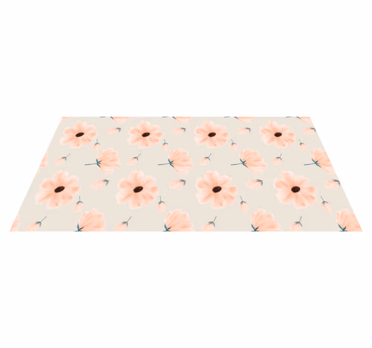 Zacht motief vinyl tapijt bloemen en planten - TenStickers