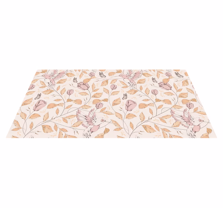 Pastelkleurige bloemen elegantie vinyl tapijt ontvangst hal - TenStickers