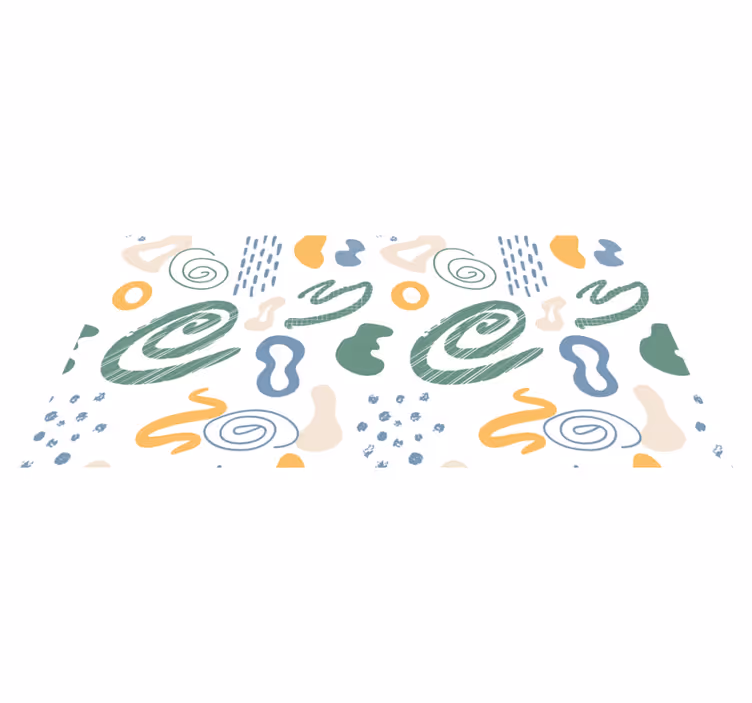 Abstracte wervelpatronen vinyl tapijt minimalistisch - TenStickers
