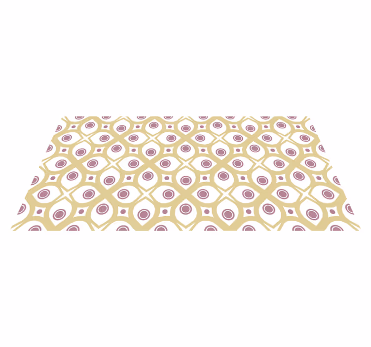 Geometrisch cirkelpatroon vinyl tapijt mozaïek - TenStickers