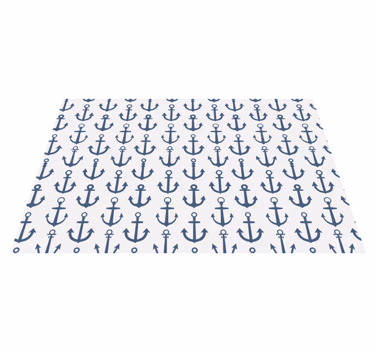 Nautisch ankerthema vinyl tapijt badkamer - TenStickers