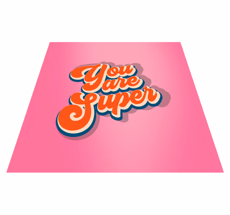 Jij bent super vinyl tapijt tiener - TenStickers