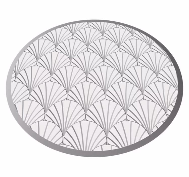 Elegant waaierpatroon vinyl tapijt badkamer - TenStickers