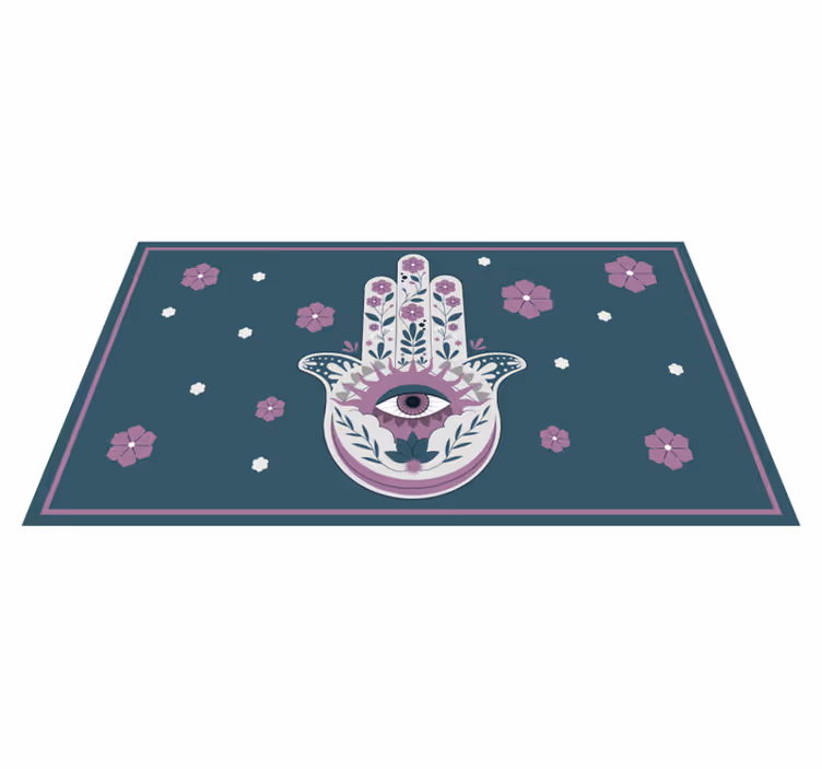 Hamsa hand stijl vinyl tapijt mandala - TenStickers
