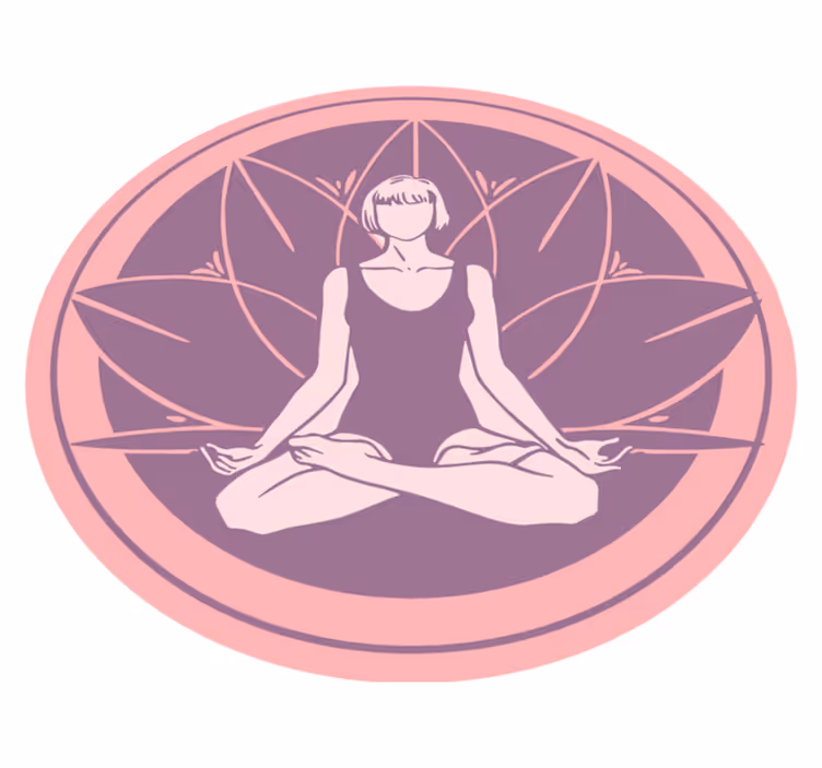 Symbool voor serene meditatie vinyl tapijt mandala - TenStickers