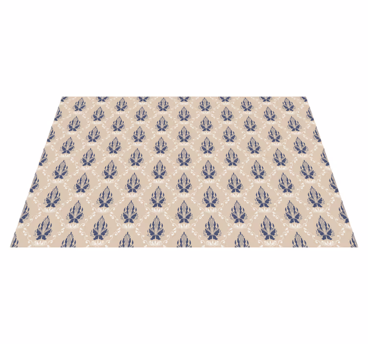 Delicate bloemmotieven vinyl tapijt woonkamer - TenStickers