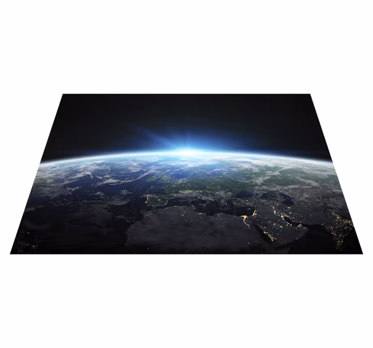 De heldere horizon van de aarde vinyl tapijt tiener - TenStickers