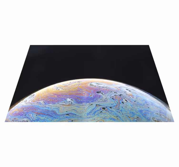 Kosmische kleurensfeer vinyl tapijt woonkamer - TenStickers