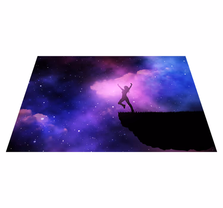 Kosmische reis vinyl tapijt sterren - TenStickers