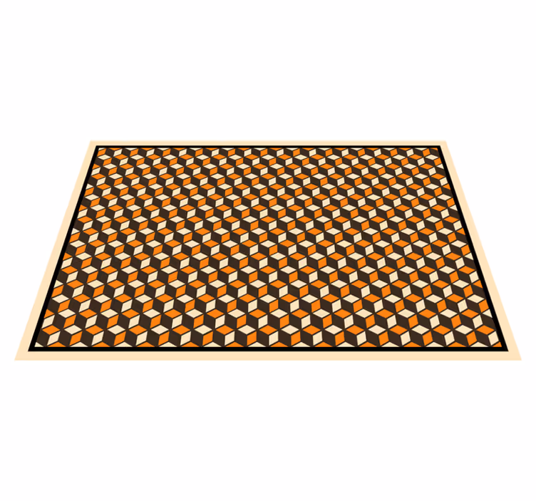 Levendige hexagonale vormen vinyl tapijt geometrisch - TenStickers