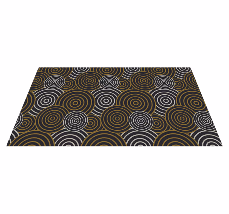 Cirkels in contrast vinyl tapijt geometrisch - TenStickers