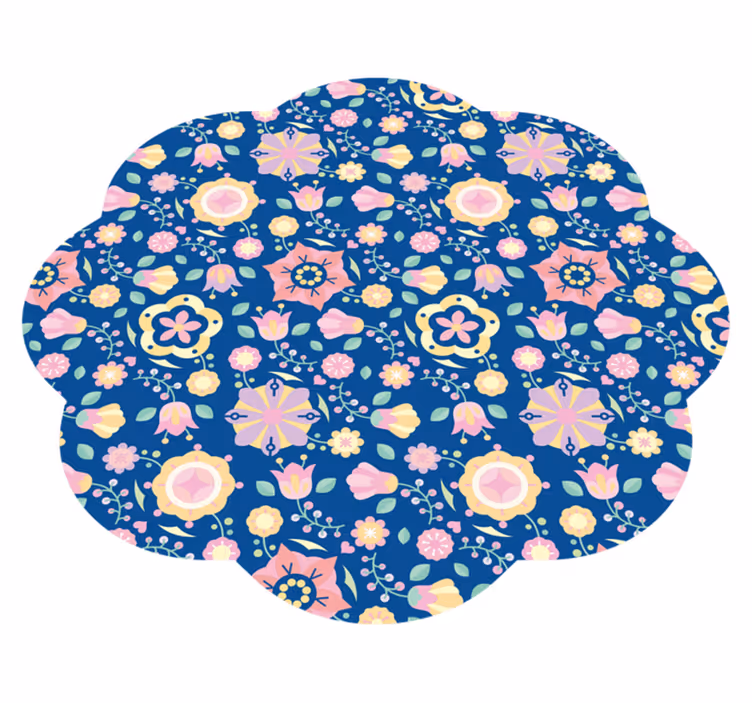 Botanische gelukzaligheid vinyl tapijt bloemen en planten - TenStickers
