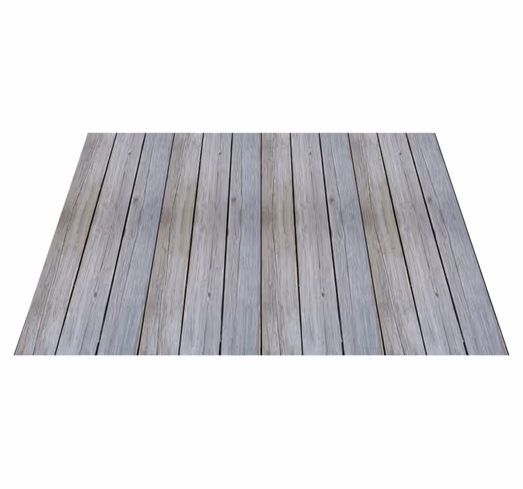 Verweerde grijze planken vinyl tapijt met houtstructuur - TenStickers