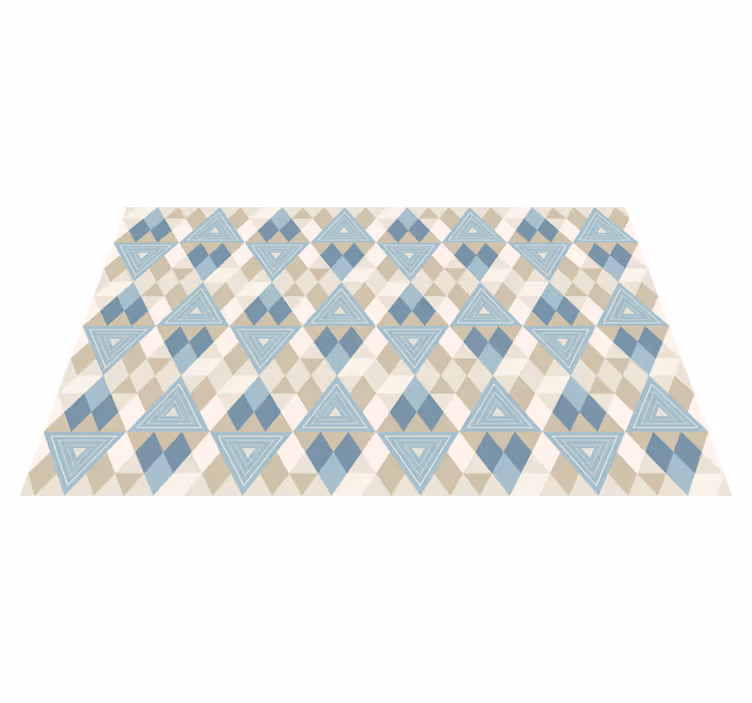 Driehoeken en ruiten vinyl tapijt geometrisch - TenStickers