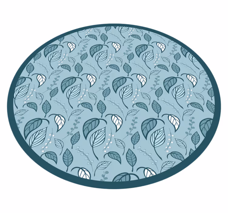 Bladmotief vinyl tapijt bloemen en planten - TenStickers