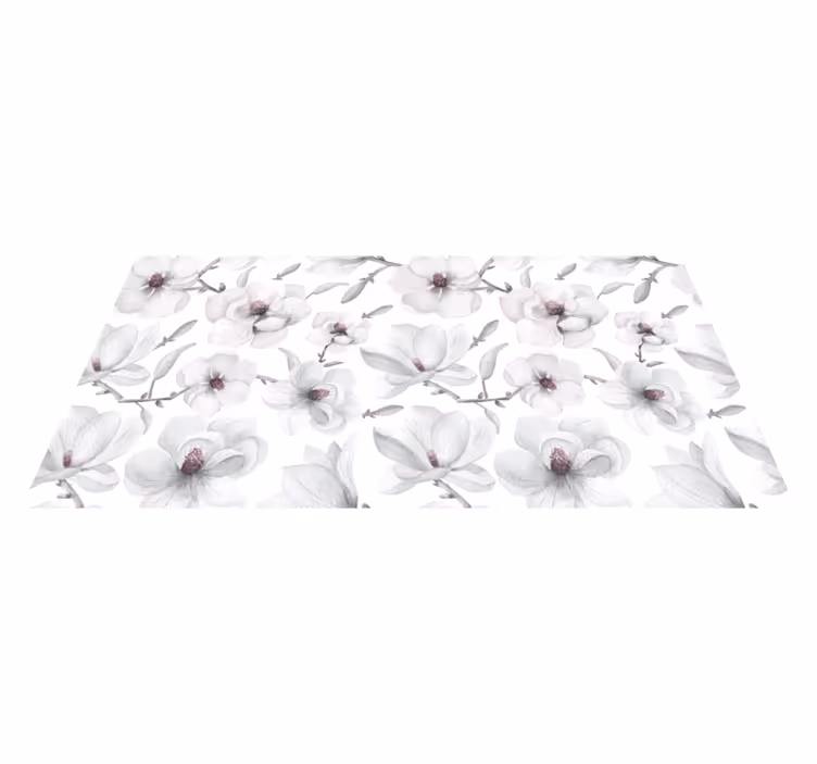 Vinyl tapijt Bloemen en planten Elegante tak met magnolia - TenStickers