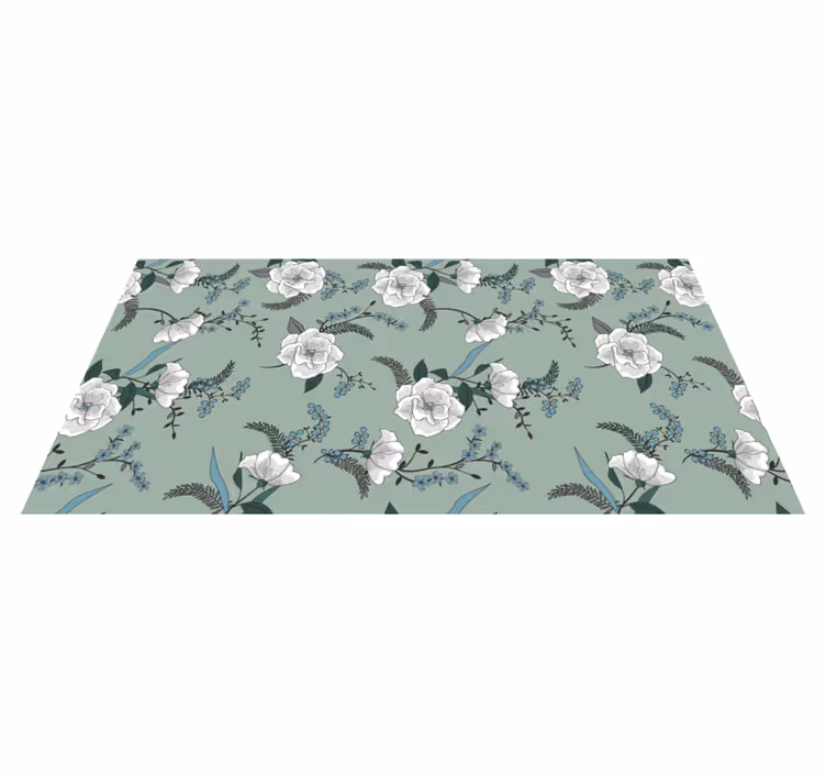 Vinyl tapijt Bloemen en planten Mooie witte magnoliaboom - TenStickers