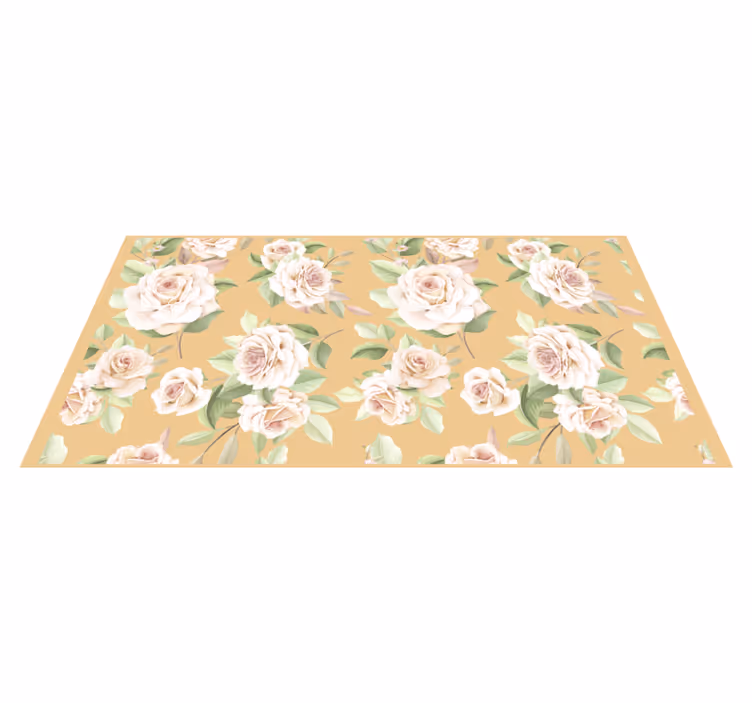 Zachte bloesem gratie vinyl tapijt bloemen en planten - TenStickers