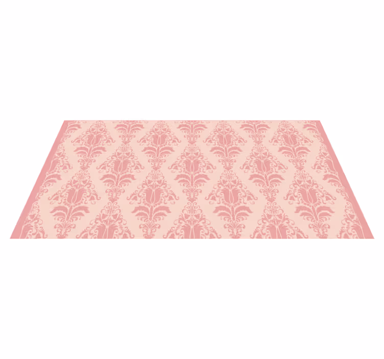 Elegant roze motief vinyl tapijt ontvangst hal - TenStickers