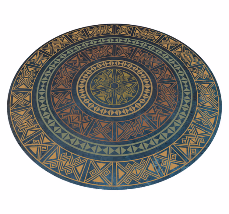 Oude mandala etnisch vinyl tapijt - TenStickers