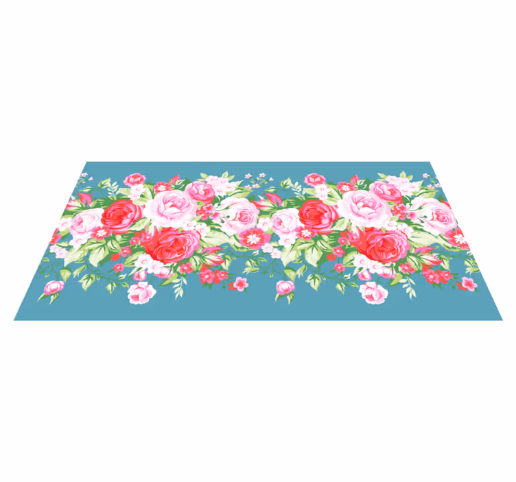 Bloemenbloesems vinyl vloerkleed - TenStickers