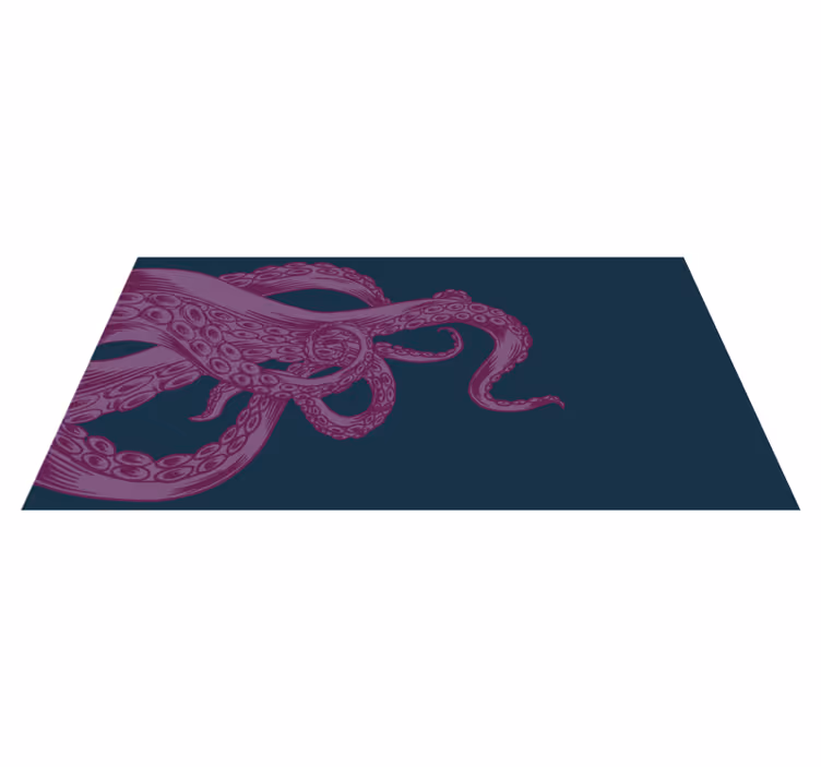 Octopus Ornament Overlay Vinyl vloerbedekking dieren - TenStickers