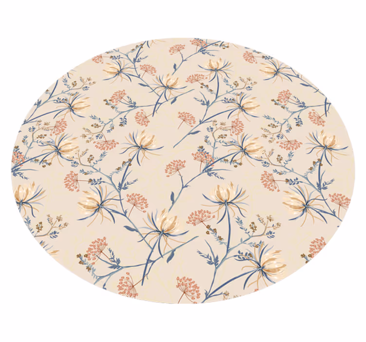 Botanical Bloom Oppervlak Vinyl tapijt Bloemen en planten - TenStickers