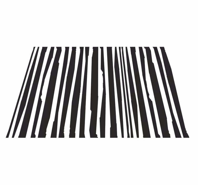 Gestreept Monochroom Ontwerp vinyl tapijt - TenStickers