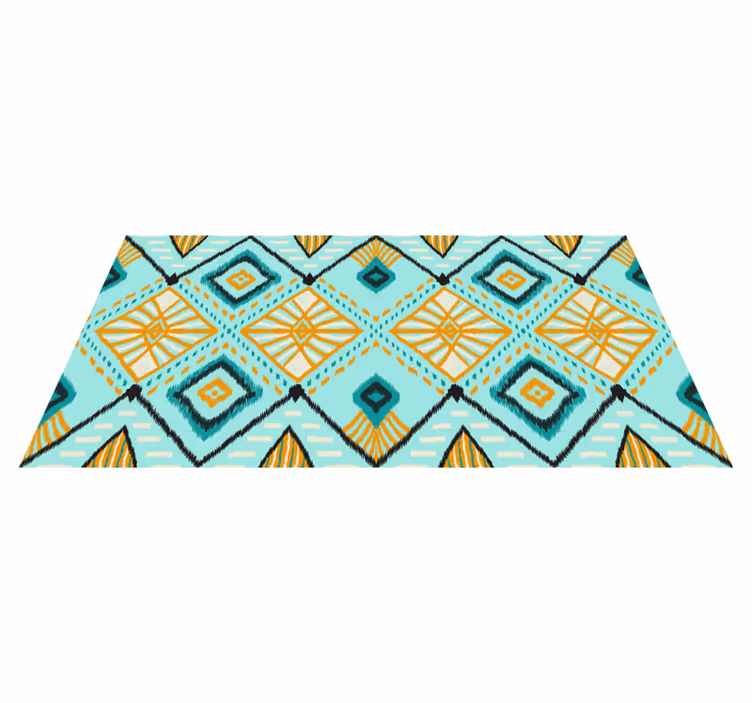 Tribal geometrisch patroon etnisch vinyl tapijt - TenStickers