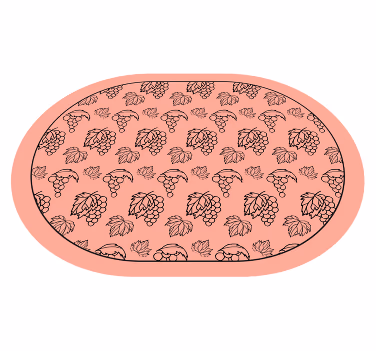 Botanisch druivenpatroon vinyl tapijt bloemen en planten - TenStickers