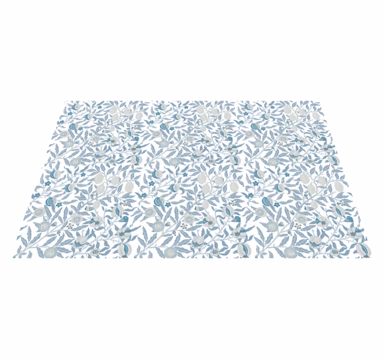 Botanisch bladpatroon vinyl tapijt bloemen en planten - TenStickers