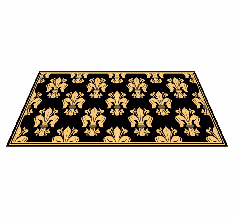Elegant fleur-de-lis-patroon vinyl tapijt woonkamer - TenStickers