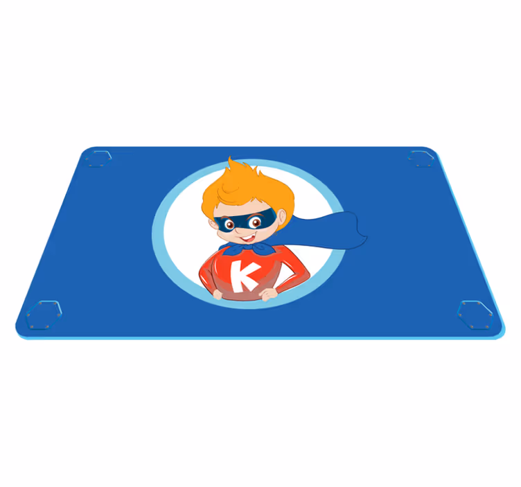 Superheld stripfiguur vinyl tapijt kind - TenStickers