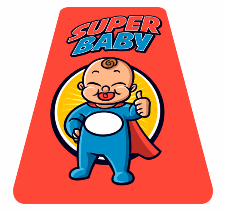 Superheld baby vinyl tapijt  - TenStickers