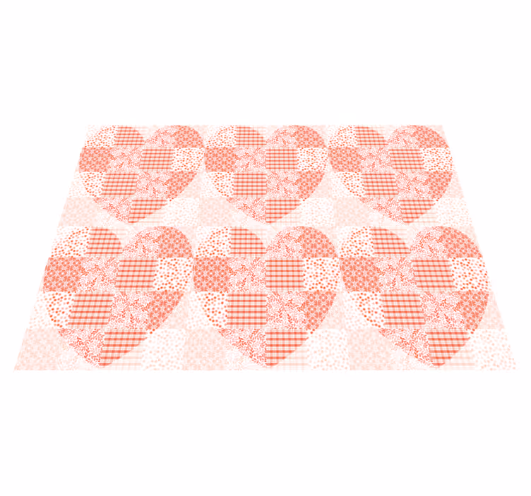 Hart-overlay met patroon vinyl tapijt ontvangst hal - TenStickers
