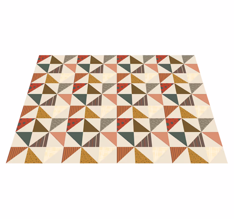 Eclectische geometrische vormen vinyl tapijt  - TenStickers