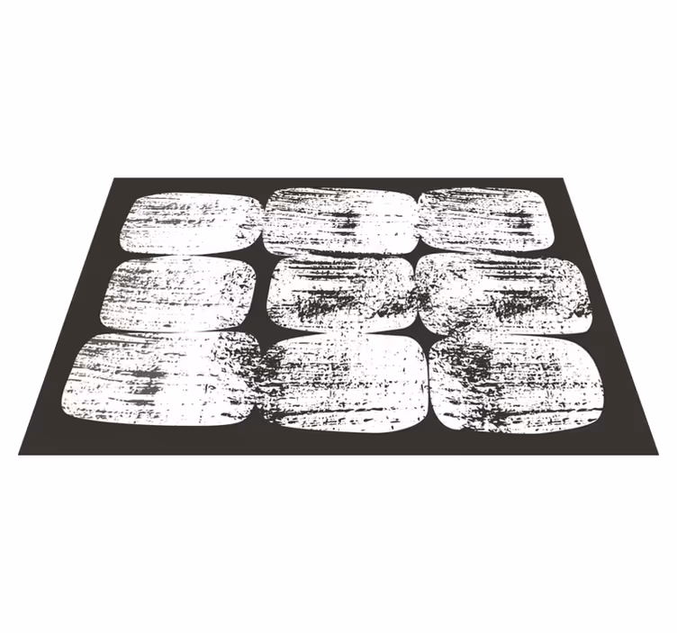 Getextureerde monochrome blokken vinyl tapijt rechthoekig - TenStickers