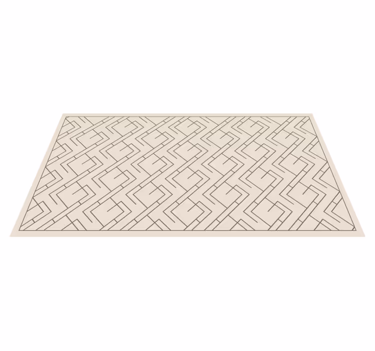 Geometrisch labyrintontwerp Geometrische vinyl vloerkleed - TenStickers