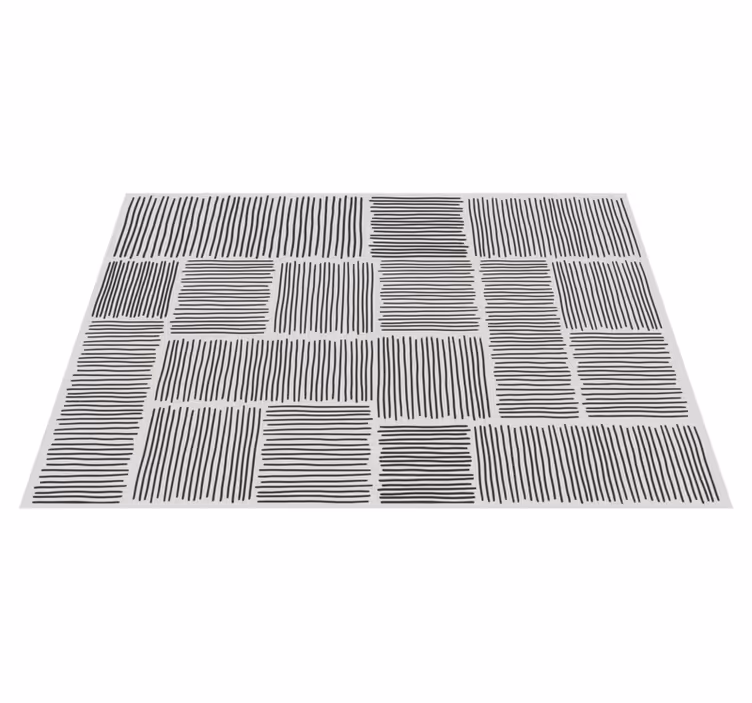 Monochromatische lijnpatronen vinyl tapijt met strepen - TenStickers