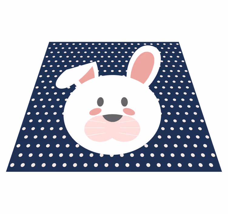 Grillig konijntjesmotief vinyl tapijt baby - TenStickers
