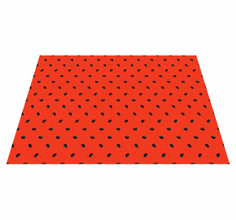 Rood aardbeipatroon vinyl tapijt - TenStickers